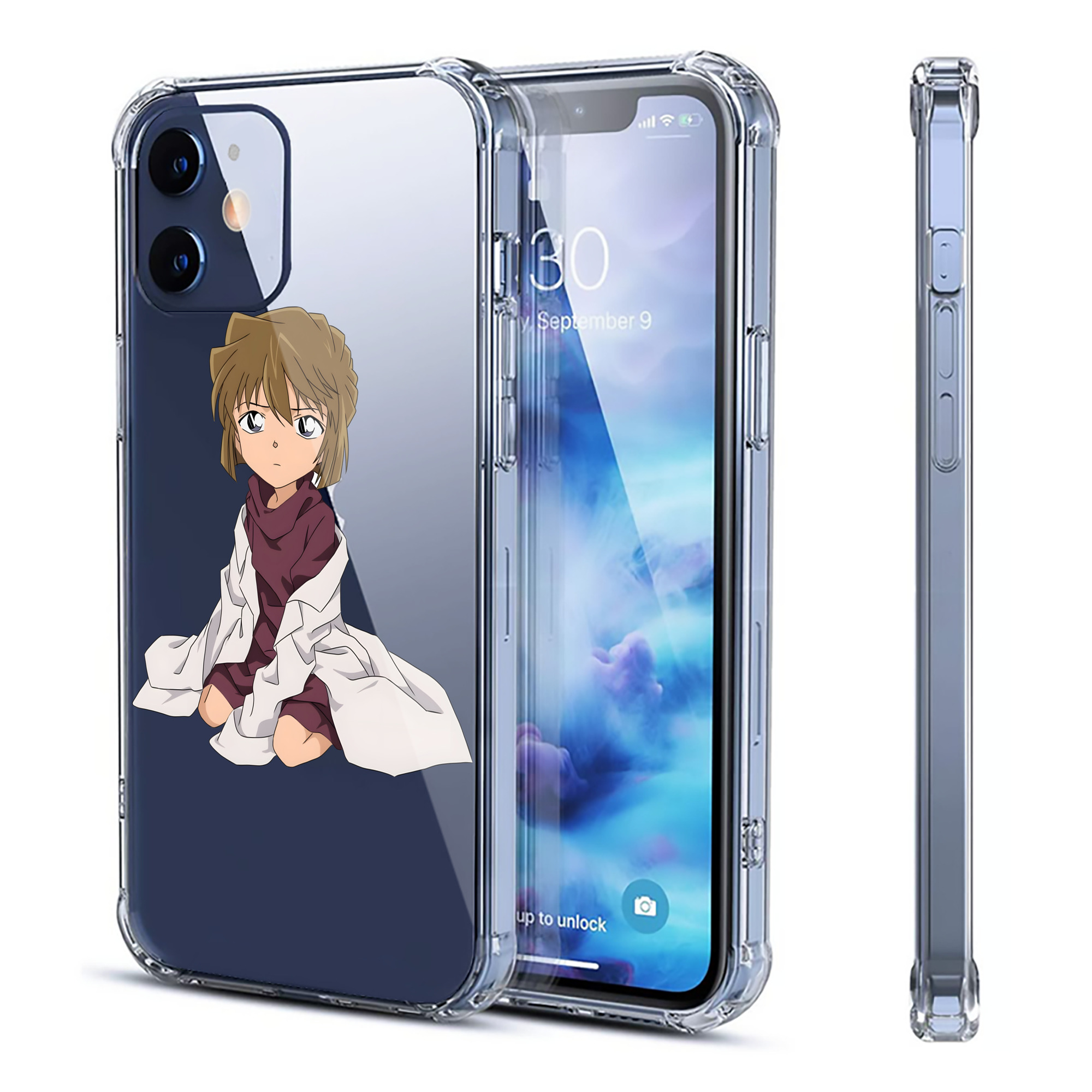 （画像用） 名探偵コナン 灰原 哀 はいばら あい Detective Conan Anita Hailey、Vi Graythorn Haibara Ai 【iPhone 12シリーズ対応】透明スマホケース（クリアソフトケース）